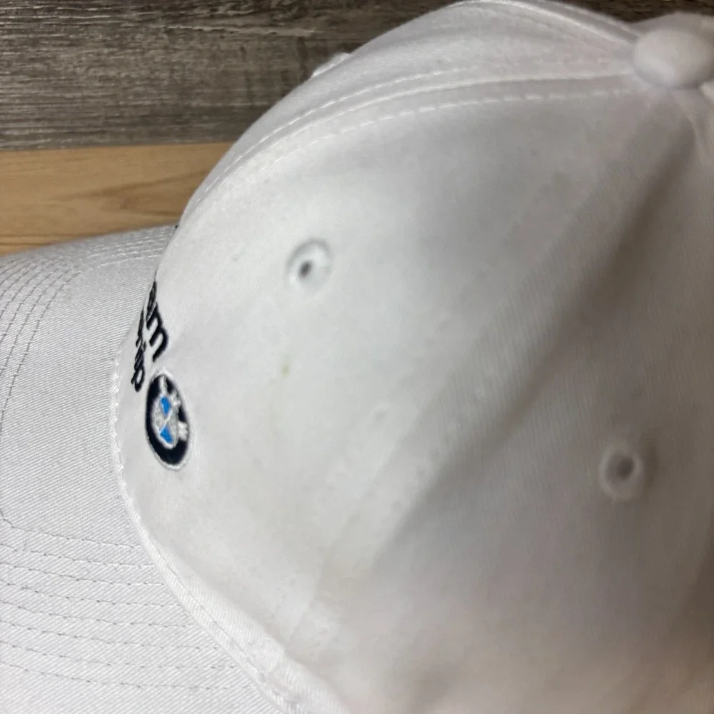 BMW Guam Championship Hat Cap Strap Back White Lightweight Adjustable